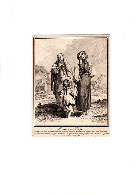 Женщины из народа (офорт третьей четверти XVIII века) Франция Серия: Suite des coiffures инфо 2088g.