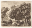 "L'allee au bois" Гравюра (XVII век), Западная Европа XVIII и XIX веков инфо 2129g.