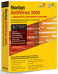 Norton AntiVirus 2009 (на 1 ПК) Лицензия на 1 год Прикладная программа CD-ROM, 2009 г Издатель: Symantec; Разработчик: Symantec коробка RETAIL BOX Что делать, если программа не запускается? инфо 2896g.