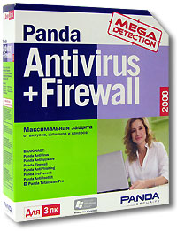Panda Antivirus + Firewall 2008 (на 3 ПК) Лицензия на 1 год Прикладная программа CD-ROM, 2008 г Издатель: Panda Security; Разработчик: Panda Security коробка RETAIL BOX Что делать, если программа не запускается? инфо 2911g.